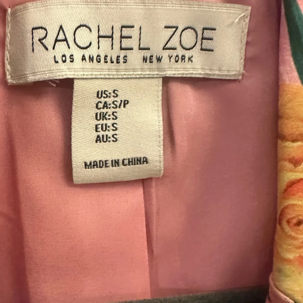 Rachel Zoe Pink and Red Blazer with Tropical Floral Print - Picture 9 of 10
